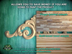 The image is a comparison of two different types of wood samples, one being a multi-toned wood sample and the other being a finger-jointed sample. The text on the image indicates that the product texture and color may vary from the sample shown, and that adjacent pieces have different shades.