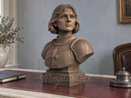 Joan of Arc Bust, Hand-Finished Wood Sculpture | Gift for Strong Women