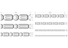 Load image into Gallery viewer, several gray lines of varying lengths, which appear to be part of a design or pattern. The lines are arranged in a grid-like pattern, with each line having a specific measurement and size. The image does not contain any text or additional objects, and the focus is on the gray lines and their arrangement.
