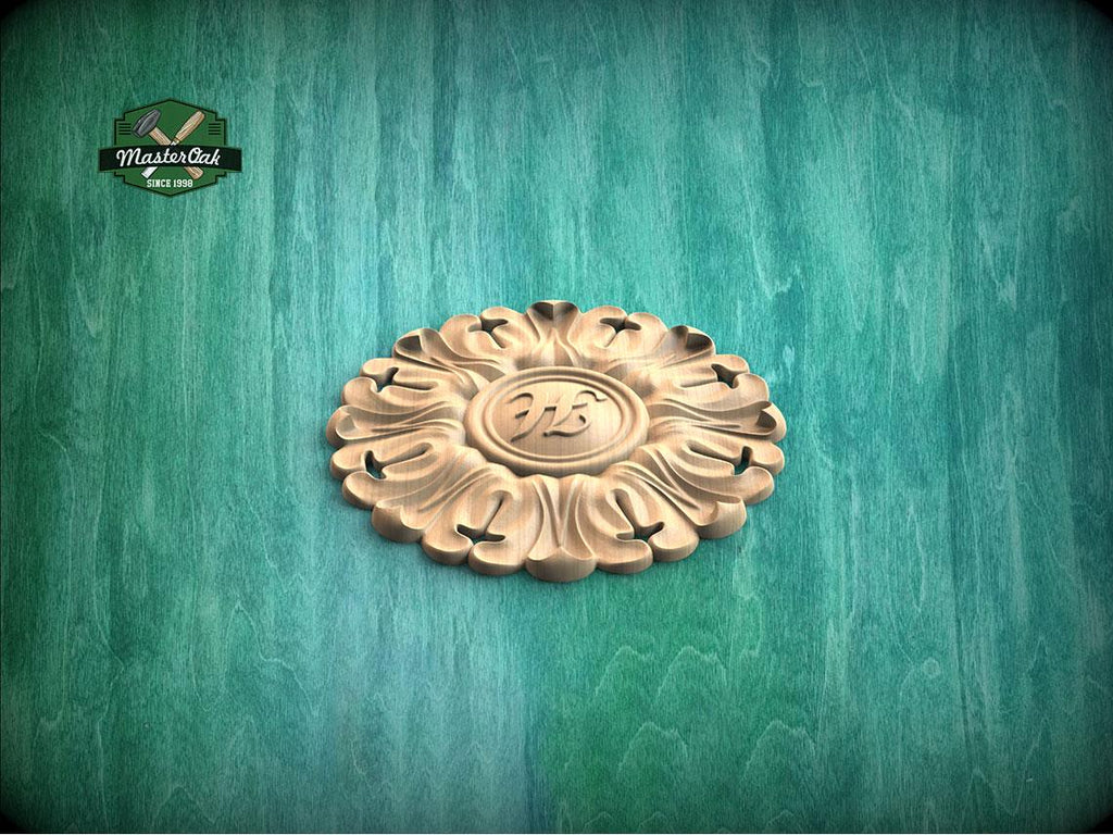 Personalized Fleur Initial Ornament — Crestflower Medallion