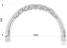 Load image into Gallery viewer, Custom order. Carved arched decor of wood
