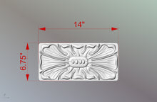 Load image into Gallery viewer, Custom order. Carved rectangular rosettes of wood
