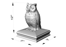 Load image into Gallery viewer, Custom order. Owl finial 12 inches made of wood
