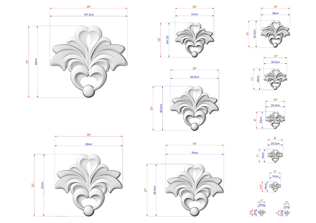 a drawing of a decorative design with hearts and flowers