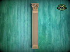 Wooden Carved Classic Corinthian Column Pilaster,  wood ionic  pilaster, 1pc, Unpainted, Carved Wood Trim Post Pillars, Flat Back Columns