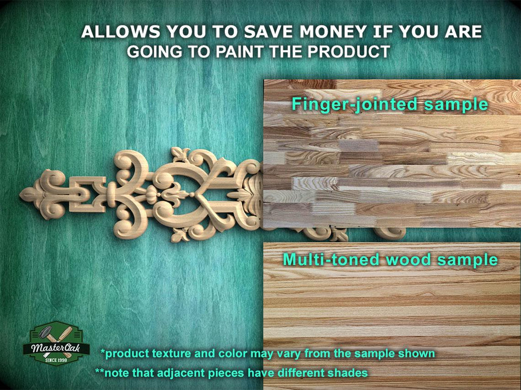 a picture of some wood carvings on a wall