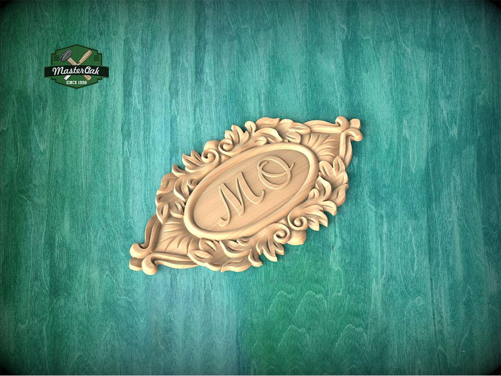 Personalized Scrollleaf Elegance – Decorative Emblem