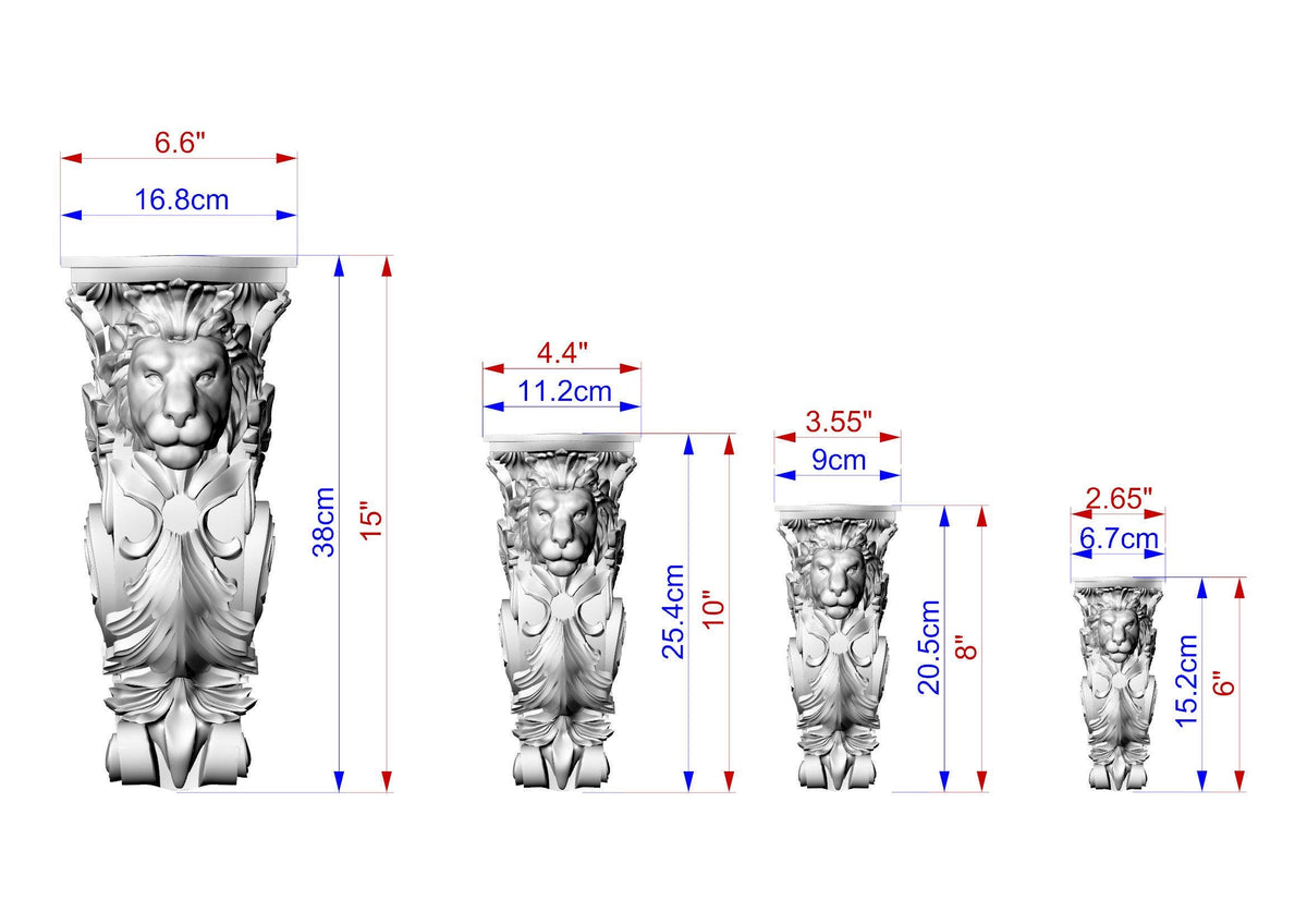 Unpainted Lion Corbel, Decorative Wood Wall Bracket, Home Decor, 1pc