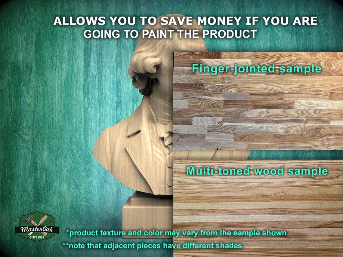 Thomas Jefferson Bust, Hand-Finished Wood Sculpture | American History Decor