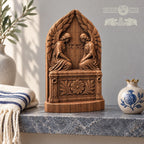 Ark of the Covenant with Cherubim, Solid Oak Wood Relief, Winged Angels Sculpture, Biblical Judaica Decor, Religious Gift
