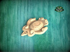 Personalized Noble Emblem: Ornate Wooden Cartouche Onlay, Unpainted, 1pc, Home Wall Embellishments, Furniture Carving