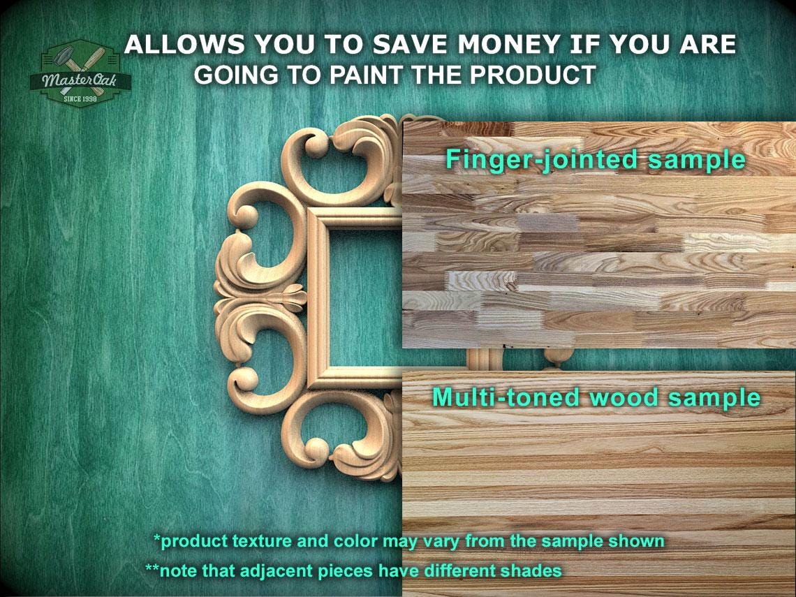The image is a promotional advertisement for Master Oak, a company that sells paint for painting wooden products. It features a wooden frame and a wooden sample, along with text that provides information about the products.