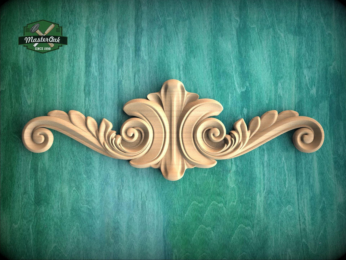 a wooden door handle with a green background