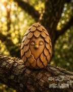 Wooden Forest Spirit Figurine, Whisperleaf Guardian, Woodland Shelf and Desk Decor