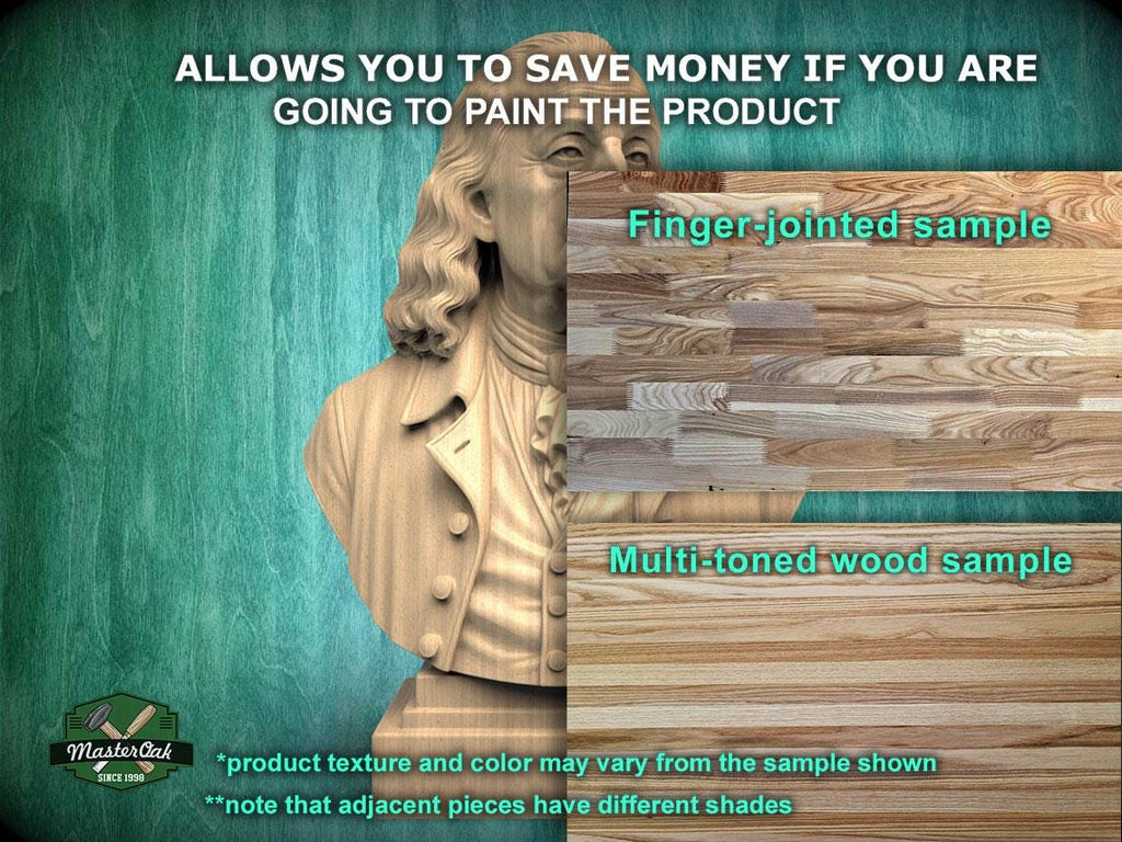Wooden Benjamin Franklin Sculpture | Hand-Sanded & Hand-Toned | American History Decor