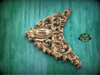 Personalized Victorian Flourish: Carved Wooden Archway Keystone, Unpainted, 1pc, Home Wall Embellishments, Furniture Carving