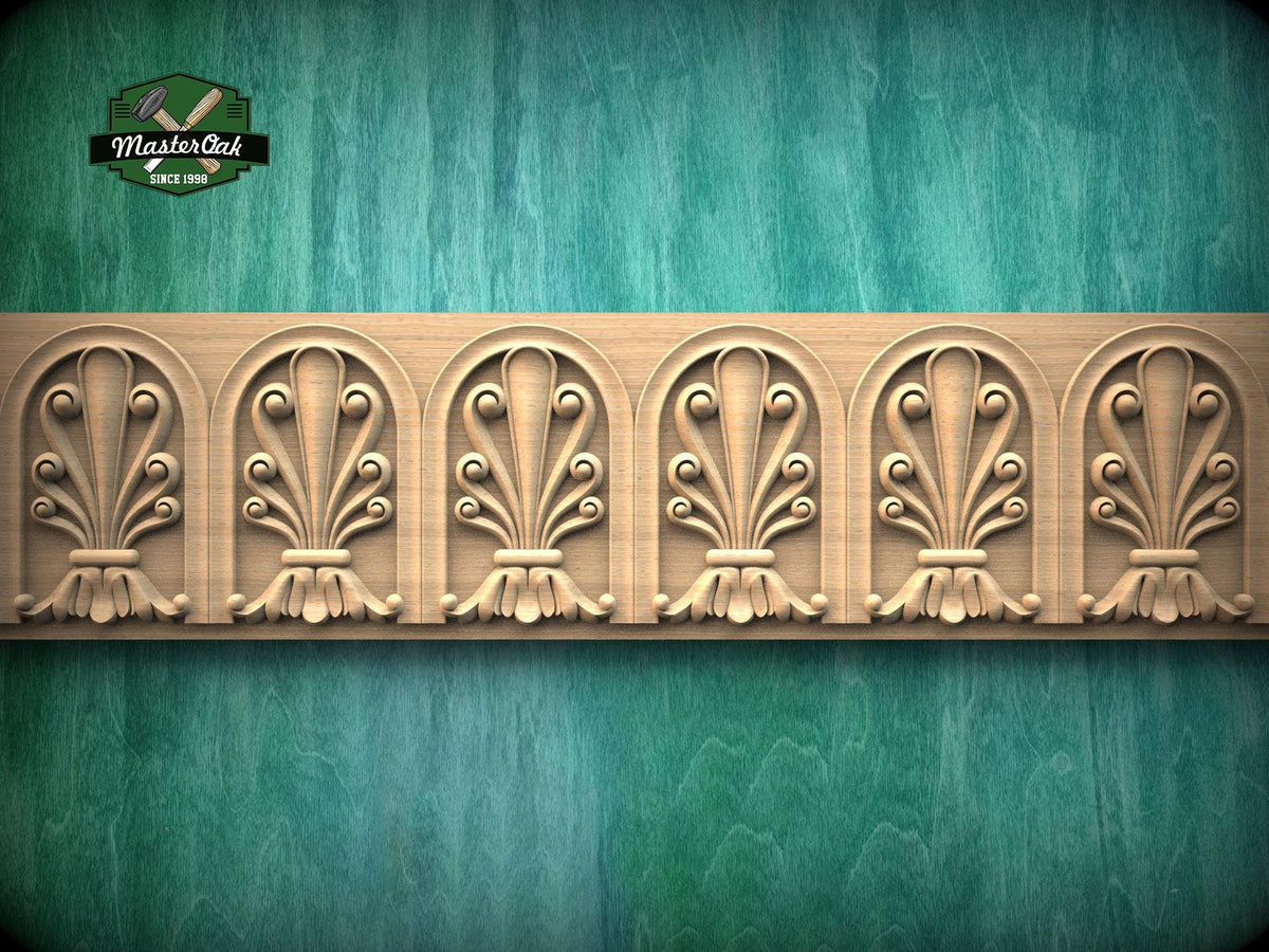 Carved Wooden Molding Border – Decorative Frieze Trim for Furniture and Walls