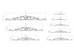 a drawing of a set of decorative brackets