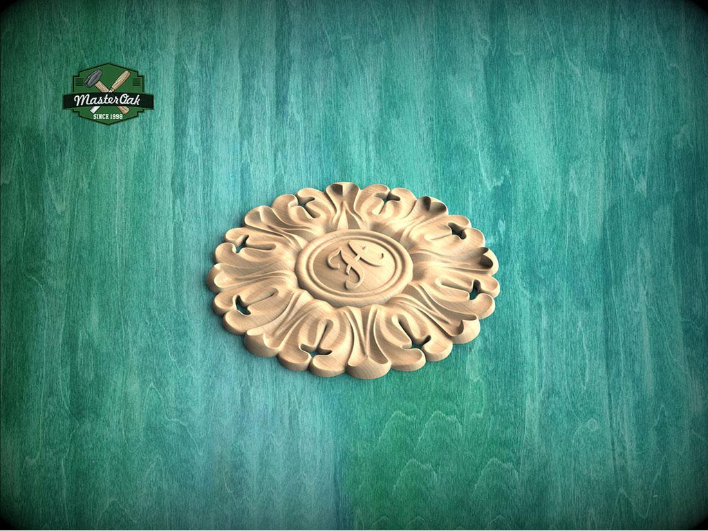 Personalized Fleur Initial Ornament — Crestflower Medallion