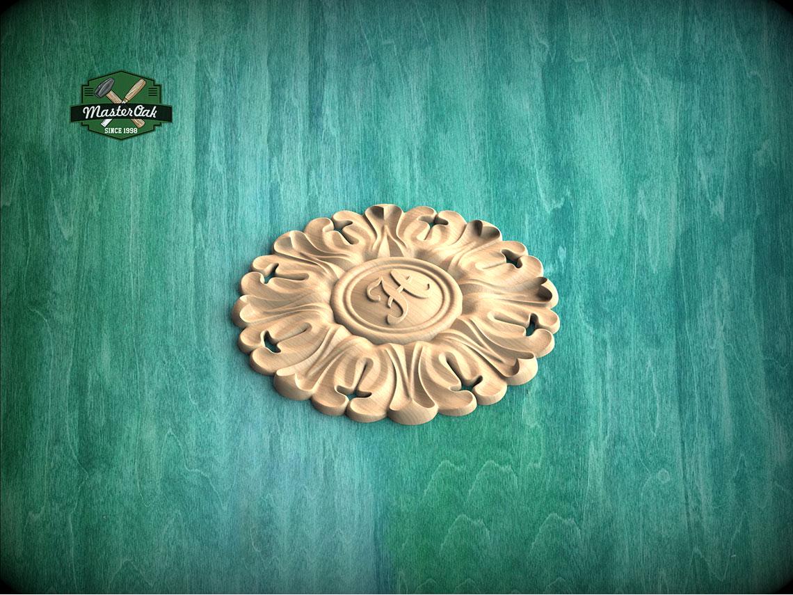 Personalized Fleur Initial Ornament — Crestflower Medallion
