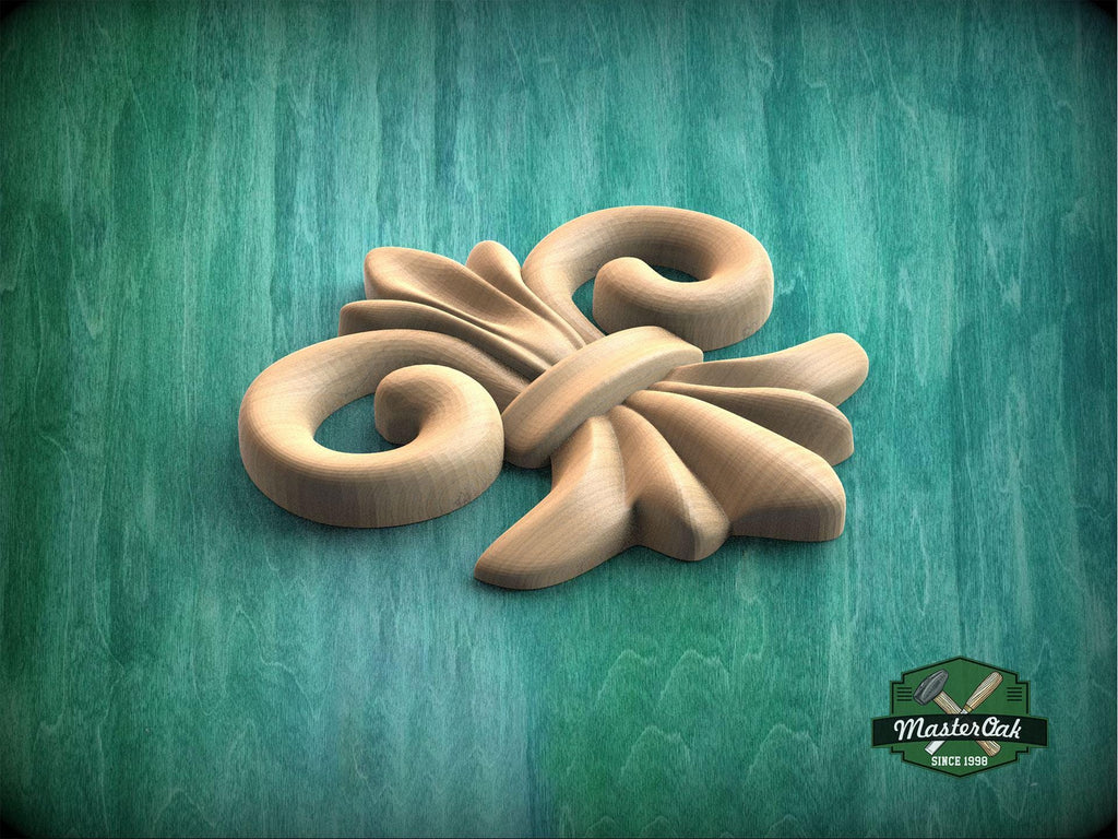 a wooden object sitting on top of a green surface