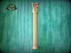 Classical Corinthian Column in Wood for Architectural Elegance, wood capital with acanthus leaves, Carved Wooden Capital, 1 piece, unpainted
