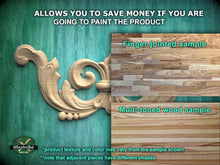 Load image into Gallery viewer, The image is a promotional advertisement for a product, specifically a paint product. It features a close-up of a wooden sample, showcasing the product's texture and color. The ad highlights that the product texture and color may vary from the sample shown, and that adjacent pieces have different shades. The ad also mentions that the product texture and color may vary from the sample shown, and that adjacent pieces have different shades.
