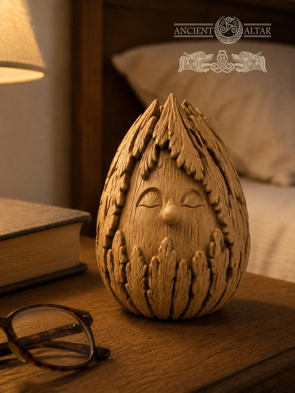 Bark Spirit Oak Figurine, 2.76-Inch Woodland Guardian, Hand-Finished Forest Decor