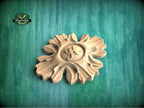 Personalized Radiant Sunburst: Wooden Rosette Onlay, Rosette Applique, Unpainted, 1pc, Home Wall Embellishments, Furniture Carving