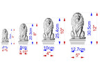 Carved Wooden Lion Newel Finial – Lion Bed Post Topper for Stair Post or Bed Frame