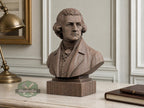 Thomas Jefferson Bust, Hand-Finished Wood Sculpture | American History Decor