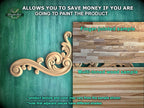 Ornate Oval Cartouche with Leaf Scrolls – Classic Wood Applique