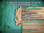 Personalized Wooden Medallion Onlay, Rustic Oak and Acorn Design, Wood Onlay with Acorn Motif, 1 pc, Unpainted, Home Wall Embellishments