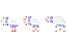Load image into Gallery viewer, three different diagrams or illustrations, each with its own set of measurements and dimensions. The diagrams are labeled with various units such as centimeters and inches, and they appear to be part of a larger collection or series of images. The image does not contain any redundancy or vague descriptions, and it does not include any phrases like 'The image depicts', 'The image displays', 'The image shows', 'In the image', 'The image captures', 'The image features', or similar phrases.
