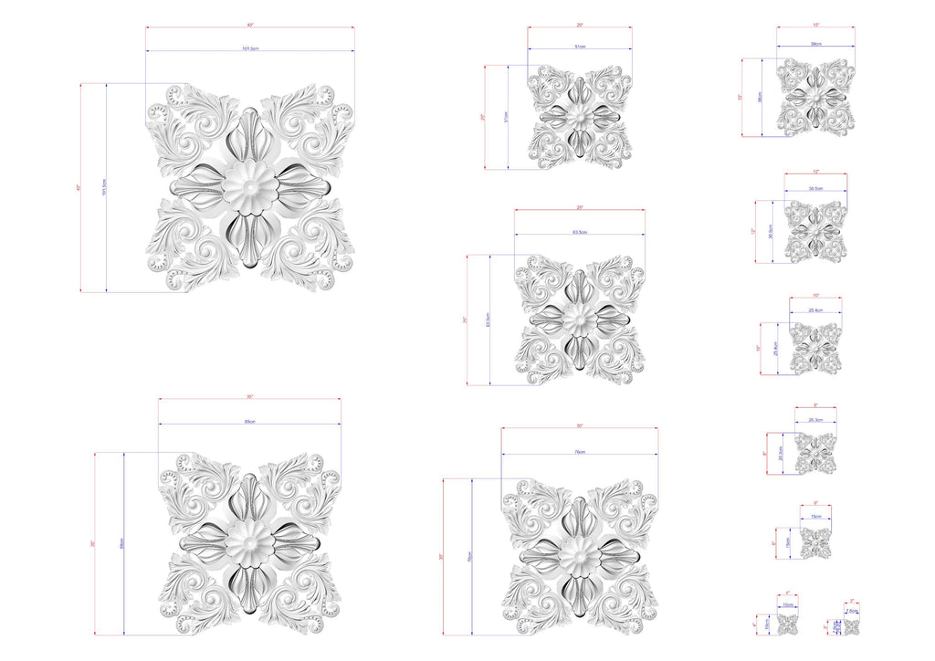 a collection of intricate floral designs, each with its own unique size and shape. The designs are detailed and visually appealing, showcasing the artist's skill and creativity. The image is a collage of various images, each with its own distinct style and characteristics. The images are not described individually, but rather the focus is on the overall composition and the variety of floral designs present.