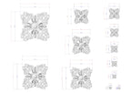 a collection of intricate floral designs, each with its own unique size and shape. The designs are detailed and visually appealing, showcasing the artist's skill and creativity. The image is a collage of various images, each with its own distinct style and characteristics. The images are not described individually, but rather the focus is on the overall composition and the variety of floral designs present.