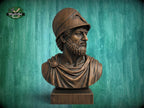 Pericles Bust, Hand-Finished Wood Sculpture | Ancient Athens Decor