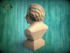 Einstein Bust | Carved and Hand-Finished Wood Statue | Gift for Scientists & Physicists