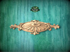 Personalized Furniture oval rosette decor, Classic style floral rosette onlay, carved decoration of wood, wooden onlay, wall hanging