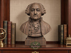 John Adams Bust, Hand-Finished Wood Sculpture | American Presidents Decor