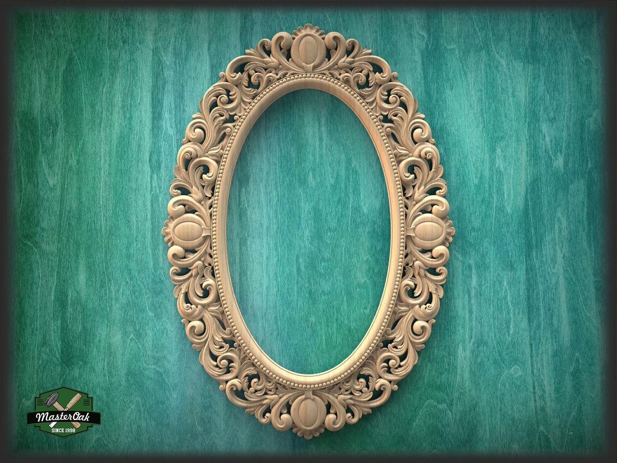 Large Carved Mirror Frame, Unpainted