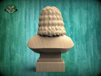 Isaac Newton Bust, Hand-Finished Wood Sculpture | Physics & Math Decor