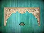 Personalized Elegant Carved Wood Arch Onlay – Artistic Arch Enhancement, 1pc, Unfinished, Home Wall Embellishments, Furniture Carving