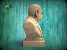 Load image into Gallery viewer, Winston Churchill Bust | Precision-Carved &amp; Hand-Finished Wood Statue | History Gift
