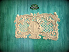 Personalized Carved Wooden Lattice Panel, Classical Design Element, Carved Wood Onlay, 1pc, Unpainted, Furniture Carving, Wood Onlay