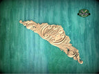 Most popular personalized carved decoration of wood, wooden onlay, 1pc