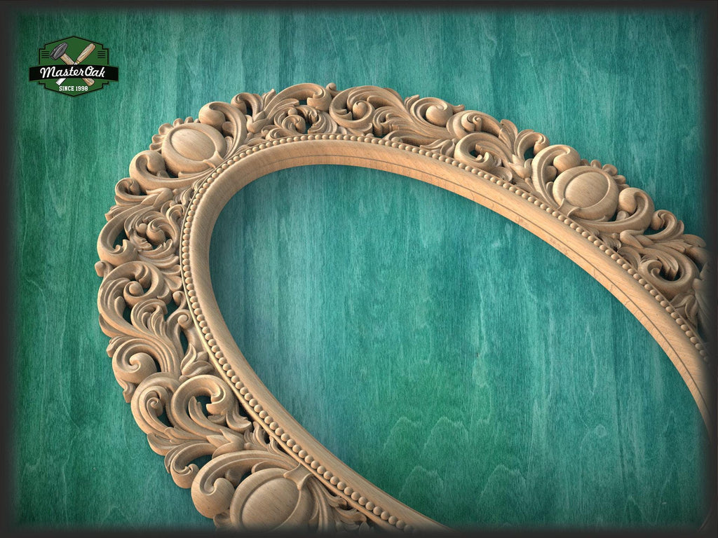 Large Carved Mirror Frame, Unpainted