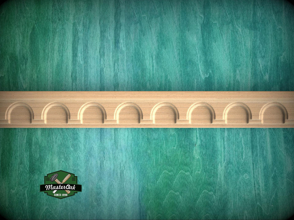 Arched Wooden Molding – Carved Decorative Trim for Wall Panels, Cabinets, Vintage Home Decor