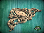 Personalized Carved Wood Appliques, Unpainted, Millwork Furniture Onlays For Kitchen Cabinets, 1pc, Home Wall Embellishments