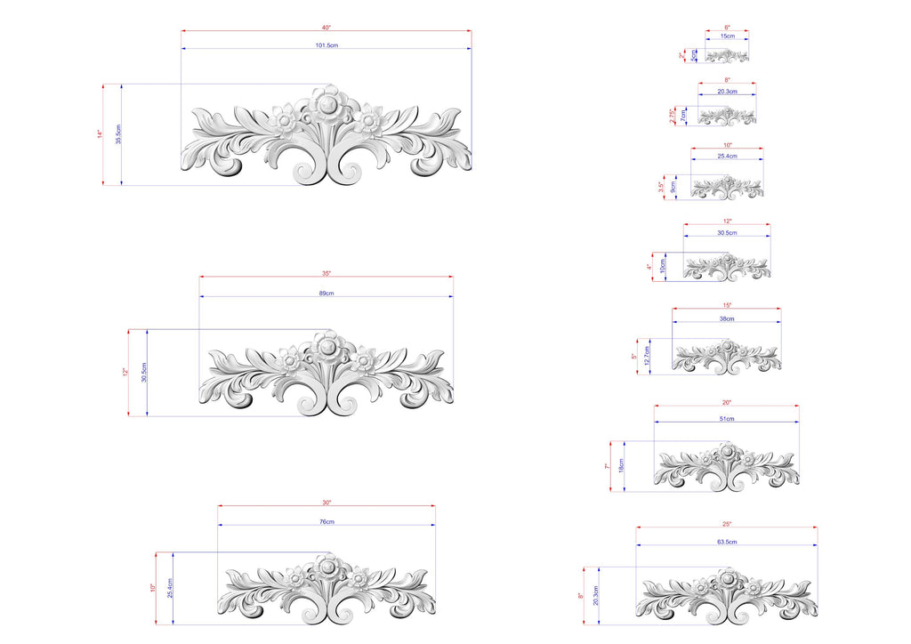 a line drawing of a decorative design
